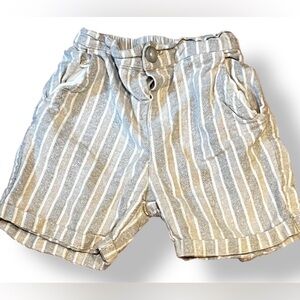 VGUC Unisex Striped Gray, Beige and White Shorts, Unisex (12-18 mos)